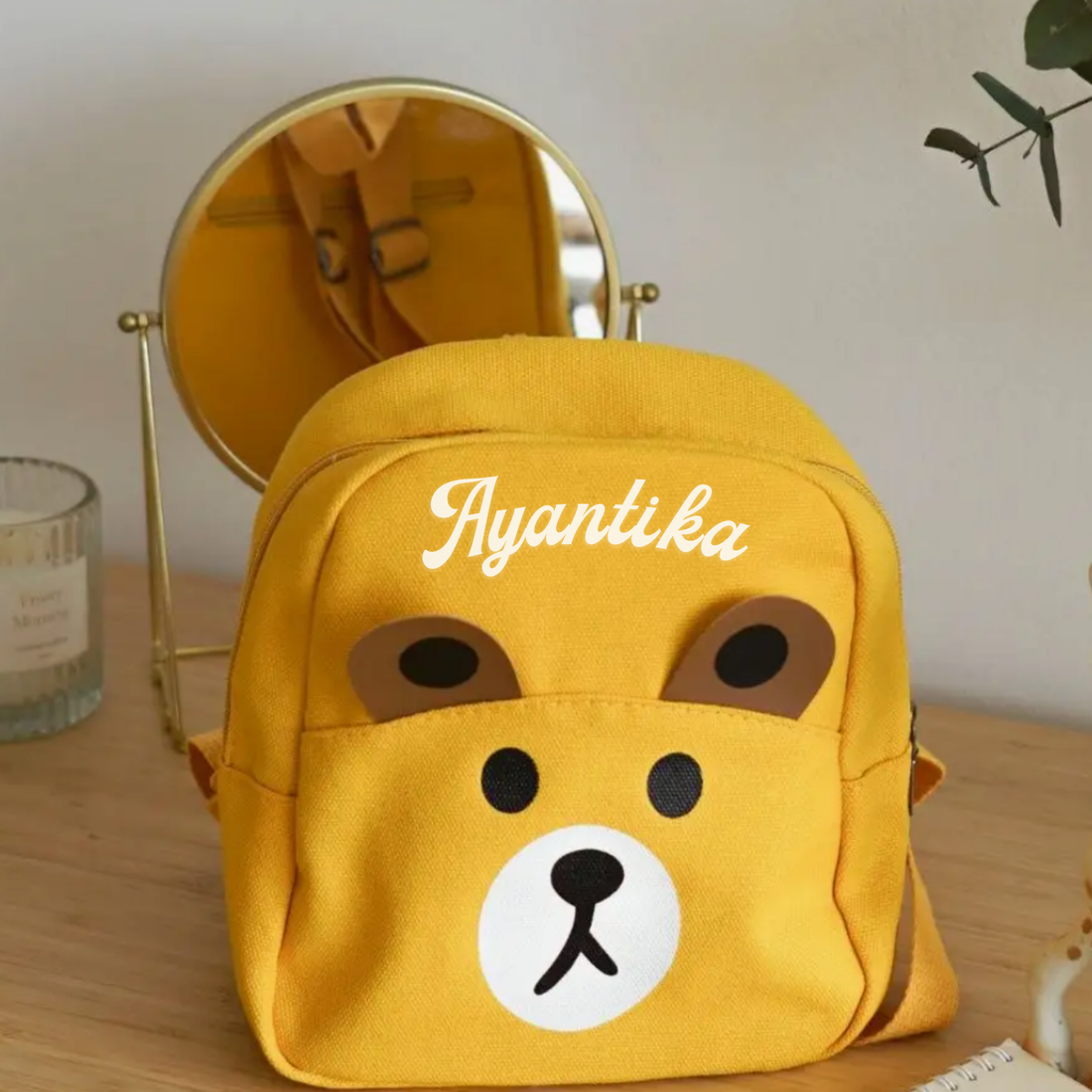 Preschool Children's Teddy Backpack - Yellow