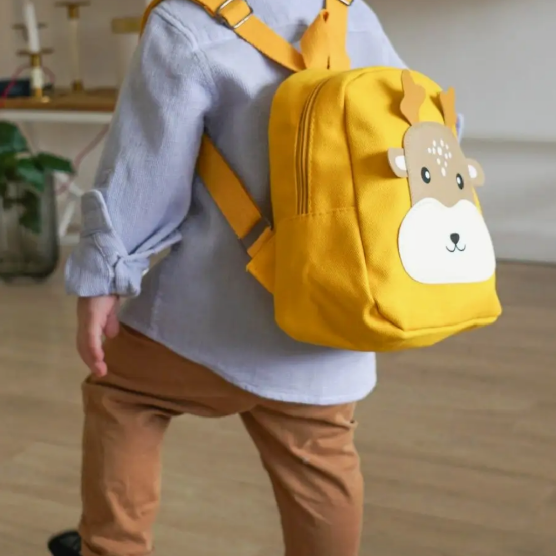 Preschool Children's Deer Backpack - Yellow